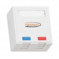 Розетка 2 порта кат.6 (класс E) 250МГц RJ45/8P8C FT-TOOL/110/KRONE T568A/B неэкран. со шторками бел. NIKOMAX NMC-WO2UE2-FT-ST-WT Розетка 2 порта кат.6 (класс E) 250МГц RJ45/8P8C FT-TOOL/110/KRONE T568A/B неэкран. со шторками бел. NIKOMAX NMC-WO2UE2-FT-ST-WT