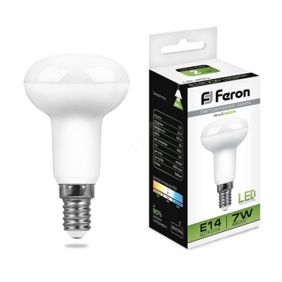 Лампа светодиодная LED зеркальная 7вт Е14 R50 белый