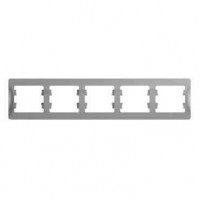 Рамка 5-м Glossa горизонт. алюм. SE GSL000305