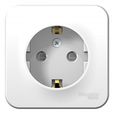Розетка 1-м ОП Blanca 16А IP20 250В с заземл. защ. шторки с изолир. пластиной бел. SE BLNRA011111 Розетка 1-м ОП Blanca 16А IP20 250В с заземл. защ. шторки с изолир. пластиной бел. SE BLNRA011111
