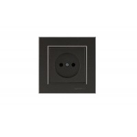 Розетка 1-м СП Karea 10А IP20 б/з дым. металлик Makel 56050022 Розетка 1-м СП Karea 10А IP20 б/з дым. металлик Makel 56050022
