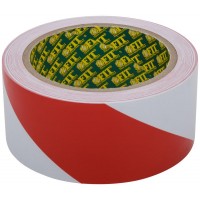 Лента разметочная клейкая 50ммх25м красн.-бел. FIT 11858