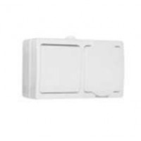 Блок ОП Аллегро 1-кл. вык. + роз. с заземл. защ. шторки с крыш. IP54 бел. UNIVersal 5562968 Блок ОП Аллегро 1-кл. вык. + роз. с заземл. защ. шторки с крыш. IP54 бел. UNIVersal 5562968