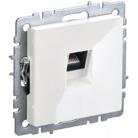 Розетка компьютерная СП RJ45 кат.5E BRITE РК10-БрБ механизм бел. IEK BR-K10-1-K01