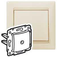 Розетка телевизионная оконечная TV СП Valena 10дБ механизм сл. кость (DIY-упак.) IEK 695617