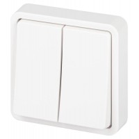 Выключатель Эксперт 11-1524-01 двойн. IP55 10АХ-250В СУ бел. Эра Б0063271 Выключатель Эксперт 11-1524-01 двойн. IP55 10АХ-250В СУ бел. Эра Б0063271