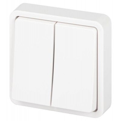 Выключатель Эксперт 11-1524-01 двойн. IP55 10АХ-250В СУ бел. Эра Б0063271