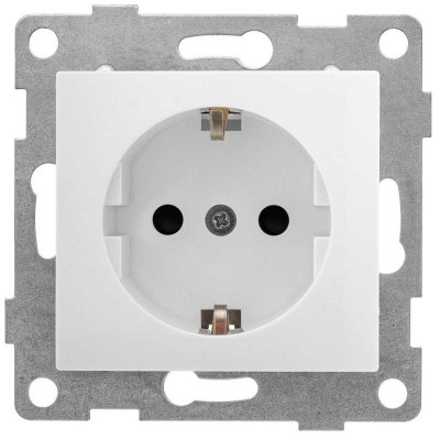 Розетка 1-м СП Bravo 16А 250В с заземл. защ. шторки механизм бел. GUSI С10Р4-001 Розетка 1-м СП Bravo 16А 250В с заземл. защ. шторки механизм бел. GUSI С10Р4-001