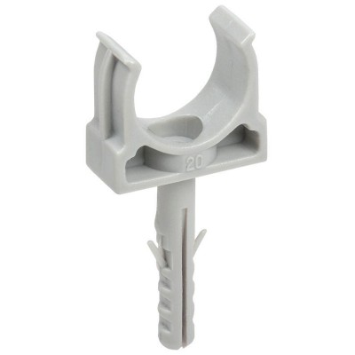 Держатель для труб (клипса) CT20 с защелкой и дюбелем без винта ELASTA IEK CTA10MP-CT20-K41-100 Держатель для труб (клипса) CT20 с защелкой и дюбелем без винта ELASTA IEK CTA10MP-CT20-K41-100