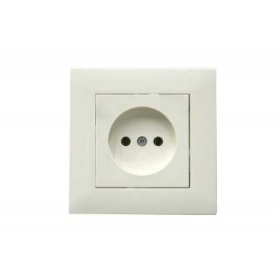 Розетка 1-м Karea RIZZ без заземл. керамика крем Makel 88010002 Розетка 1-м Karea RIZZ без заземл. керамика крем Makel 88010002