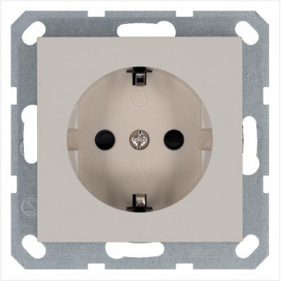 Розетка 1-м Shuko 16А IP20 с заземл. защ. шторки механизм тауп Jasmart G5501T Розетка 1-м Shuko 16А IP20 с заземл. защ. шторки механизм тауп Jasmart G5501T