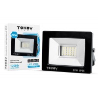 Прожектор светодиодный 20Вт 1300лм 6500К IP65 черн. (TKL) TOKOV ELECTRIC TKL-FL/LED-20-6.5K-IP65 Прожектор светодиодный 20Вт 1300лм 6500К IP65 черн. (TKL) TOKOV ELECTRIC TKL-FL/LED-20-6.5K-IP65