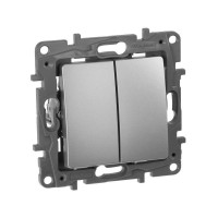 Выключатель 2-кл. СП Etika 10А IP20 250В 10AX авт. зажимы механизм алюм. IEK 672402 Выключатель 2-кл. СП Etika 10А IP20 250В 10AX авт. зажимы механизм алюм. IEK 672402
