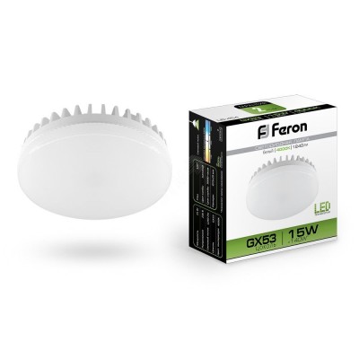 Лампа светодиодная LED 15вт GX53 белый таблетка