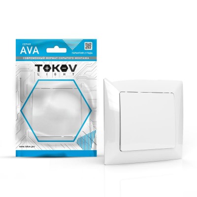 Выключатель 1-кл. СП AVA 10А IP20 в сборе бел. TOKOV LIGHT TKL-AV-V1F-C01 Выключатель 1-кл. СП AVA 10А IP20 в сборе бел. TOKOV LIGHT TKL-AV-V1F-C01
