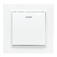 Выключатель 1-кл. СП Минск 10А IP20 с индикатором бел. Basic EKF ERV10-121-10