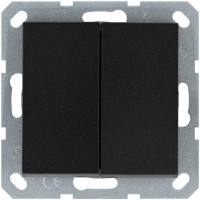 Кнопка 2-кл. 10А IP20 с переключающим контактом механизм антрацит Jasmart G3020B