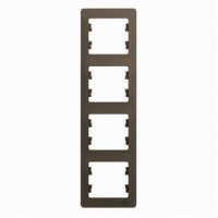 Рамка 4-м Glossa вертикал. шоколад SE GSL000808 Рамка 4-м Glossa вертикал. шоколад SE GSL000808