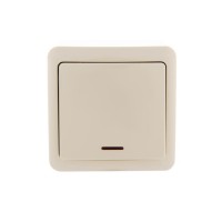 Выключатель 1-кл. 1п ОП Viola 10А IP20 с подсветкой крем. LEZARD 751-0300-111 Выключатель 1-кл. 1п ОП Viola 10А IP20 с подсветкой крем. LEZARD 751-0300-111
