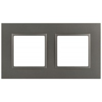Рамка 2-м Elegance 14-5012-16 Classic для розеток и выключателей титан Эра Б0065825