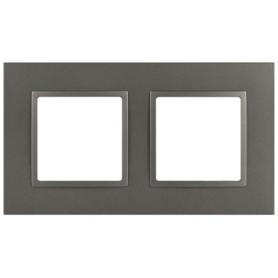 Рамка 2-м Elegance 14-5012-16 Classic для розеток и выключателей титан Эра Б0065825