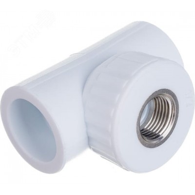 Тройник комбинированный 20x1/2' ВР полипропиленовый PPR белый