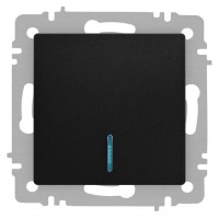 Выключатель 1-кл. СП Accent 6-102-05 10А IP20 250В с подсветкой AL/CU антрацит Intro Б0063475