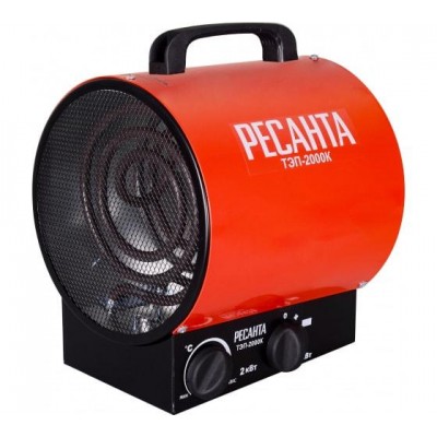 Пушка тепловая электрическая ТЭП-2000К кругл. Ресанта 67/1/7 Пушка тепловая электрическая ТЭП-2000К кругл. Ресанта 67/1/7