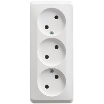 Розетка 3-м ОП Этюд 16А IP20 250В без заземл. без защ. шторок бел. SE PA16-009B Розетка 3-м ОП Этюд 16А IP20 250В без заземл. без защ. шторок бел. SE PA16-009B