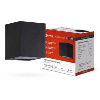 Светильник НБУ CUBE-1хGU10-BL IP54 уличный настен. односторон. под лампу 1хGU10 алюм. черн. IN HOME 4690612044729