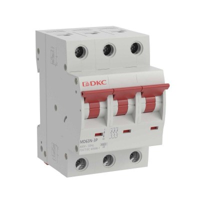 Выключатель автоматический модульный 3п C 20А 6кА MD63N YON MD63N-3PC20 Выключатель автоматический модульный 3п C 20А 6кА MD63N YON MD63N-3PC20