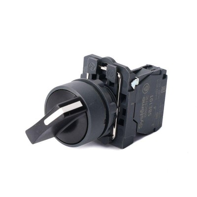 Переключатель модульный SB5 в сборе 22мм 2поз. с фиксацией 1НО SE SB5AD21 Переключатель модульный SB5 в сборе 22мм 2поз. с фиксацией 1НО SE SB5AD21