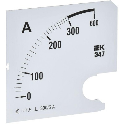 Шкала сменная для амперметра Э47 300/5А-1.5 96х96мм IEK IPA20D-SC-0300