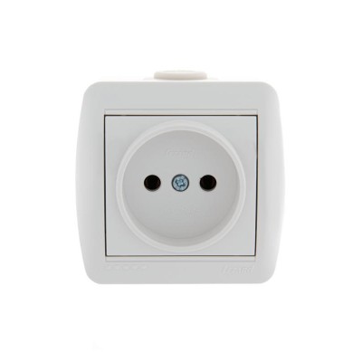 Розетка 1-м ОП Nata 16А IP20 без заземл. керамика бел. LEZARD 710-0200-121 Розетка 1-м ОП Nata 16А IP20 без заземл. керамика бел. LEZARD 710-0200-121