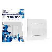 Выключатель 2-кл. СП Pixel 10А IP20 в сборе бел. TOKOV ELECTRIC TKE-PX-V2F-C01 Выключатель 2-кл. СП Pixel 10А IP20 в сборе бел. TOKOV ELECTRIC TKE-PX-V2F-C01