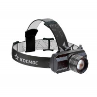 Фонарь аккумуляторный налобный XPE 3Вт с зумом литиевый аккум. 1.2А.ч ЗУ Micro USB шнур (в компл.) КОСМОС KocH3WZoo Фонарь аккумуляторный налобный XPE 3Вт с зумом литиевый аккум. 1.2А.ч ЗУ Micro USB шнур (в компл.) КОСМОС KocH3WZoo