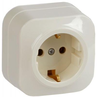Розетка 1-м ОП GLORY РС20-3-ХК 16А с заземл. крем. IEK ERH11-K33-16 Розетка 1-м ОП GLORY РС20-3-ХК 16А с заземл. крем. IEK ERH11-K33-16