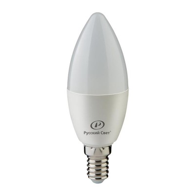 Лампа светодиодная RS C37 E14 4W 220-240V 4000К 4Вт 400лм Ra 90 свеча Русский Свет 15010545055 Лампа светодиодная RS C37 E14 4W 220-240V 4000К 4Вт 400лм Ra 90 свеча Русский Свет 15010545055
