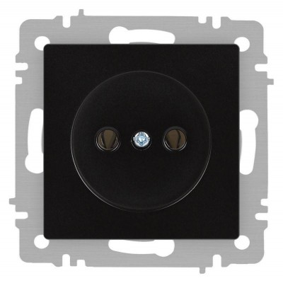 Розетка 1-м СП Accent 6-201-05 16А IP20 250В 2P антрацит Intro Б0063665