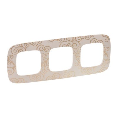 Рамка 3-м Valena Allure универсальная нарцисс золото Leg 754353 Рамка 3-м Valena Allure универсальная нарцисс золото Leg 754353