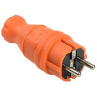 Вилка прямая ОМЕГА ВБп3-1-0м IP44 каучук оранж. IEK PKR01-016-2-K09 Вилка прямая ОМЕГА ВБп3-1-0м IP44 каучук оранж. IEK PKR01-016-2-K09