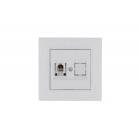 Розетка компьютерная CAT 5+гнездо Karea RIZZ бел. Makel 88001035
