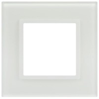 Рамка 1-м Elegance 14-5101-01М для розеток и выключателей стекло матов. бел. Эра Б0065832