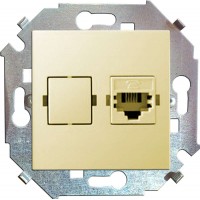 Розетка компьютерная СП Simon 15 RJ45 кат.5E Systimax механизм сл. кость Simon 1591598-031 Розетка компьютерная СП Simon 15 RJ45 кат.5E Systimax механизм сл. кость Simon 1591598-031