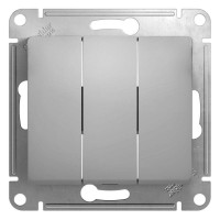Выключатель 3-кл. СП Glossa 10А IP20 (сх. 1+1+1) 10AX механизм алюм. SE GSL000331 Выключатель 3-кл. СП Glossa 10А IP20 (сх. 1+1+1) 10AX механизм алюм. SE GSL000331