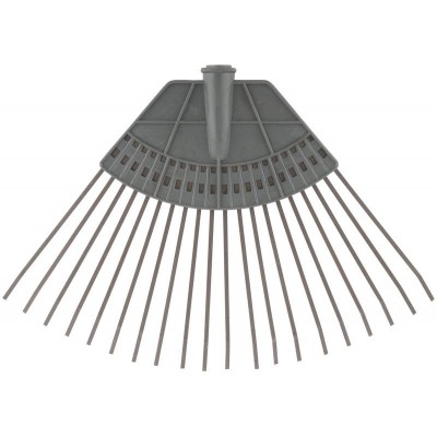 Грабли веерные пластинчатые (пластмассовая основа) 20 зубьев 310х450мм без черенка КУРС 76941