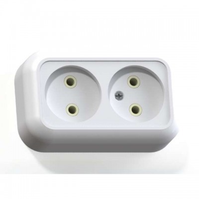 Розетка 2-м ОП Валентина РА10-382 10А IP20 бел. Кунцево 5416 Розетка 2-м ОП Валентина РА10-382 10А IP20 бел. Кунцево 5416