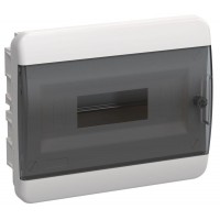 Корпус ЩРВ-П-12 TEKFOR IP41 черн. прозр. дверь пластик. IEK TF5-KP12-V-12-41-K01-K03