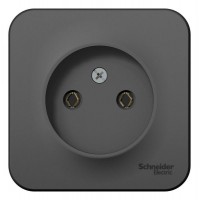 Розетка 1-м ОП Blanca 16А IP20 250В без заземл. без защ. шторок с изолир. пластиной антрацит SE BLNRA000116 Розетка 1-м ОП Blanca 16А IP20 250В без заземл. без защ. шторок с изолир. пластиной антрацит SE BLNRA000116