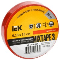 Изолента ПВХ 0.13х15мм (рул.20м) красн. IEK UIZ-13-10-K04